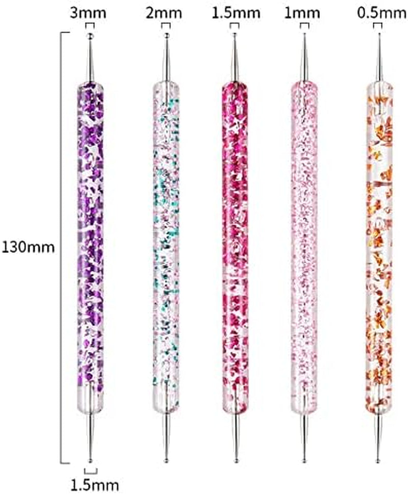 31Pcs Nail Art Brushes, Nail Art Tool Set, Dotting Tools, Dust Brush,Striping Brushes for Long Lines, Drawing Pen for Gel Polish Design Supply